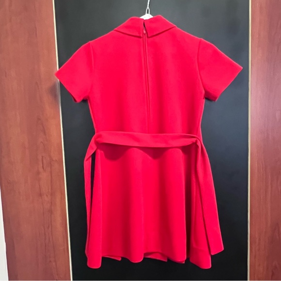 Vintage Chemise Lacoste Polo Dress Size 12/14 Red And Navy Blue Matching Belts - Picture 12 of 16